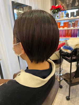 ☆丸み愛されショート☆柔らかツヤブラウン☆