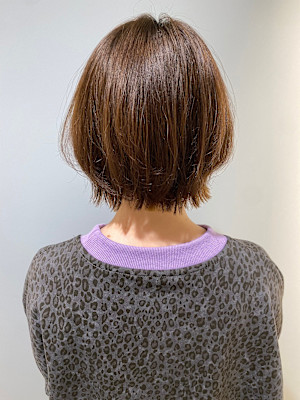 赤羽駅近美容室シェノン2025年大人気くびれボブルフベージュ