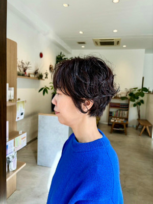 大人女性ショートパーマスタイル＃広島西区庚午北