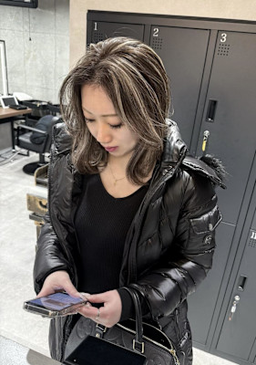 ★セミロングレイヤーハイライト★