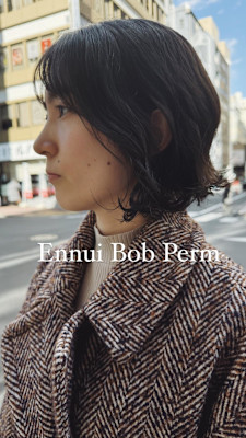 外国人風ドライボブパーマ/ウェーブミディアム