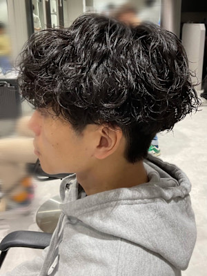 【波巻きスパイラルパーマ】ブリーチパーマ/メンズカット/池袋