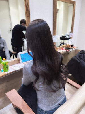 韓国ヘア／レイヤーカット／就活カラー