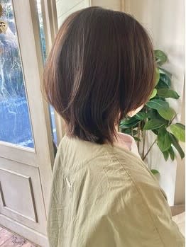 スタイリング簡単似合わせカットくびれボブはねても可愛い大人髪