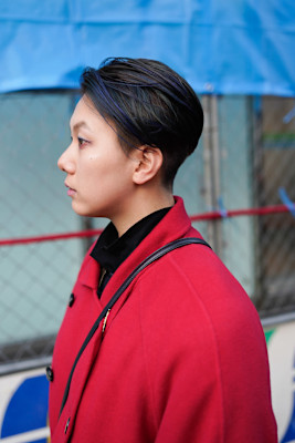 刈り上げショート×ハイライトデザイン（カーキアッシュ）