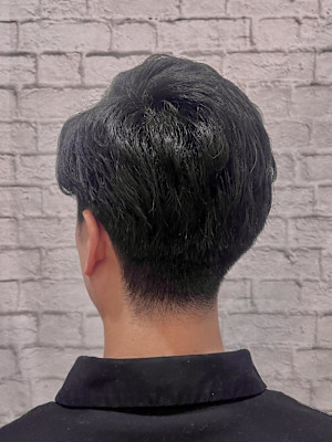 メンズ／ツーブロック／パーマ／七三／刈り上げ