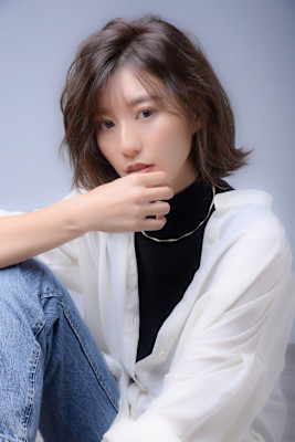 シースルーバング×ハンサムボブ