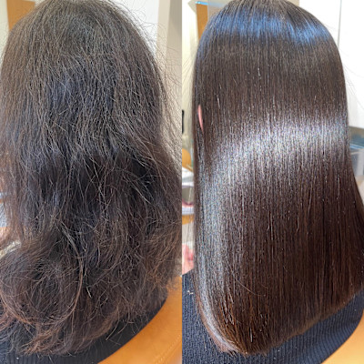 SLEEK式髪質改善 【縮毛矯正】 +カット+トリートメント