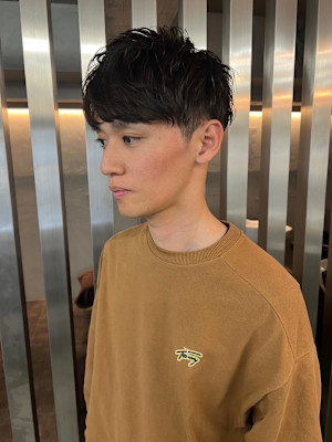 ナチュラルセンターパート/メンズカット/パーマ/センターパー