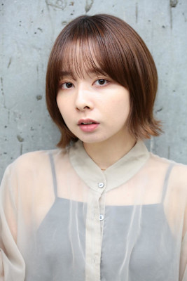 外ハネくびれボブ×ナチュラルブラウン