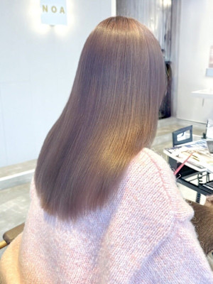 【NOA】透明感ピンクアッシュツヤカラー