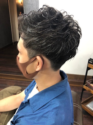 アップバングアシメショート