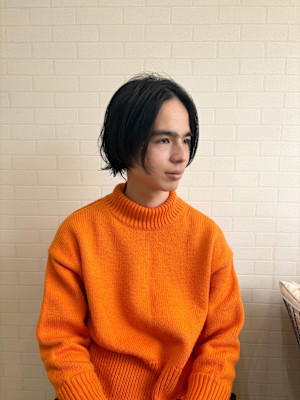 メンズセンターパート