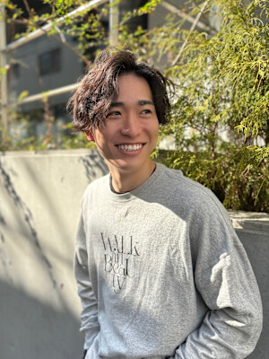 メンズ　センターパート　パーマ