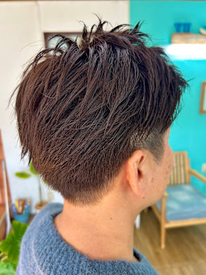 40代メンズ白髪ぼかし×大人ショート