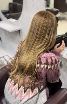 ミルクティーベージュ×ダブルカラー