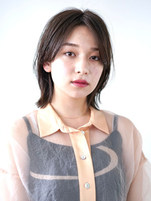 前下がりショート・ボブ/絶壁解消/前髪あり/30代/40代/