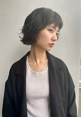 ボブパーマ/オン眉 _下北沢