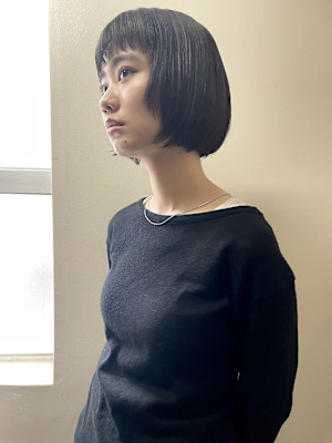 ストレートボブ/オン眉/顔周りレイヤー _下北沢