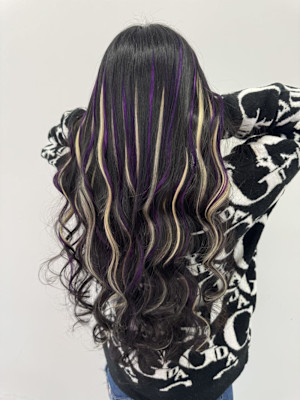 紫×白のmixハイライト♪