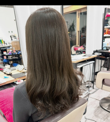 セミロング☆透け感マリーングレイジュカラー★