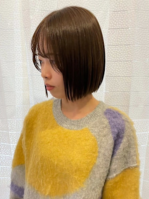 【feliceMICHI 豊田希美】ベージュカラー　ミニボブ