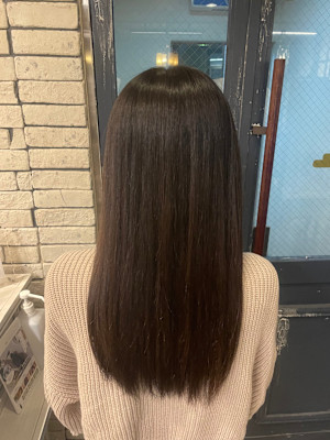 ブラウンベージュ×縮毛矯正