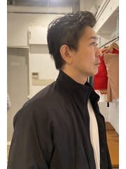 ビジネスヘア　刈り上げなし　ショート　グレイヘア　代官山