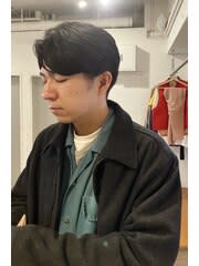 センターパート　シャドウパーマ　ツーブロック　代官山　中目黒