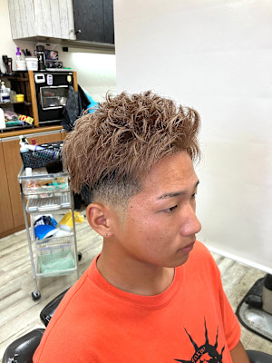 スパイキーショート+ミルクティーベージュ