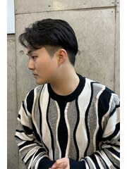 ガイルヘア　センターパート　メンズパーマ　代官山　中目黒