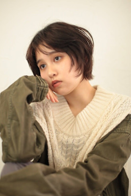 ニュアンスパーマ　ショートボブ　くせ毛パーマ　癖毛　代官山