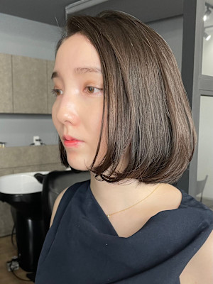 大人女性◎フラットボブ