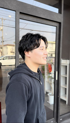 毛流れを作る パーマスタイル