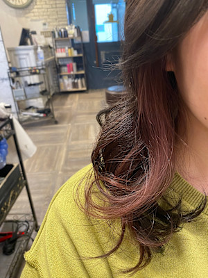 パープルピンク×イヤリングカラー