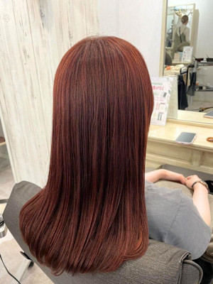 【ヘアジュレドゥ 安江】オレンジカラー