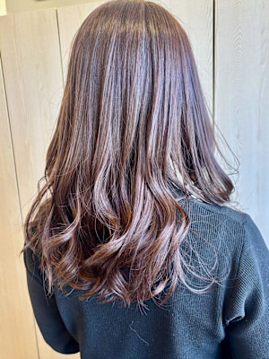 イルミナカラー/艶ブラウン/巻き髪