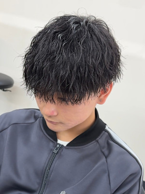 メンズマッシュ　ツイストスパイラルパーマ