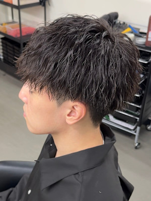 メンズマッシュ　ツイストスパイラルパーマ