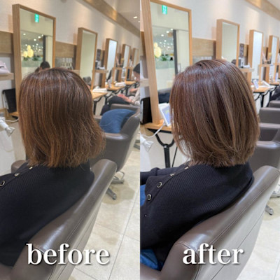 白髪ぼかしハイライトカラー30代40代50代ブルーグレージュ