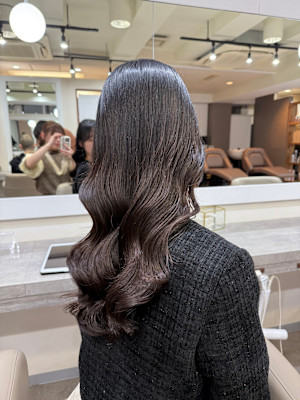 韓国風パーマ/レイヤーカット/コテ巻き風パーマ