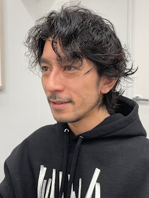 大人男性◎ツーブロックニュアンスパーマ