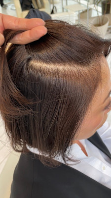 アフター → ビフォア　右にスワイプ【白髪染め/脱白髪染め】