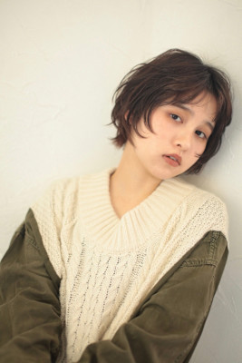 ニュアンスパーマ　ショートボブ　くせ毛パーマ　癖毛　代官山