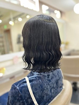 コテ巻き風波巻きパーマ