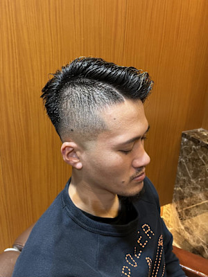 銀座　理容室　シンサイ刈り　ネオ七三　スキンフェード