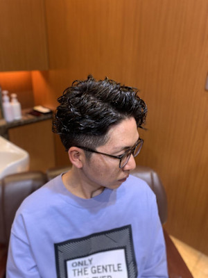 銀座　理容室　パーマスタイル