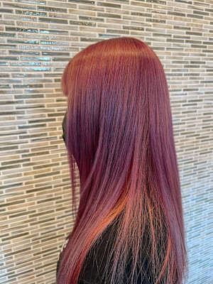 黒髪 ボブルフ ネビージュ 小顔 ワンレン 北越谷 髪質改善