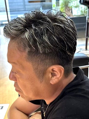 ダークアッシュ ニュアンスパーマ 韓国マッシュ スペインカー