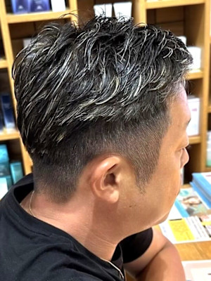 ダークアッシュ ニュアンスパーマ 韓国マッシュ スペインカー